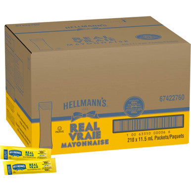 Hellmann's Real Mayonnaise, Stickpack Portions | 11ML/Unit, 210 Units/Case
