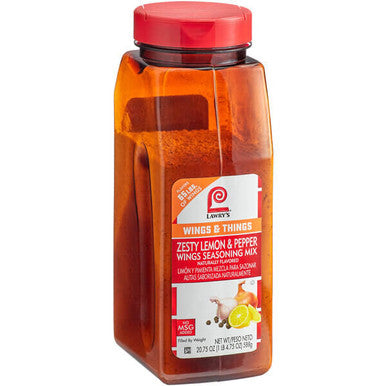 Lawry's Zesty Lemon Pepper Wing Seasoning | 650G/Unit, 6 Units/Case