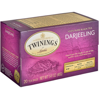 Twinings Darjeeling Light and Woodsy Tea Bags - 20/Box(12/CASE)
