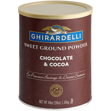 Ghirardelli 3 lb. Sweet Ground Chocolate & Cocoa Powder -6/CASE