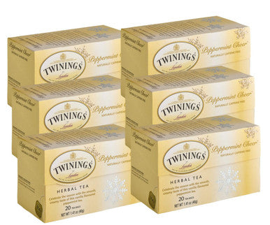 Twinings Peppermint Cheer Naturally Caffeine-Free Herbal Tea- 20/Box(6/CASE)