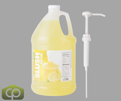 Table Top King Lemon Slushy Syrup 5:1 Concentrate BONUS Squeeze Pump