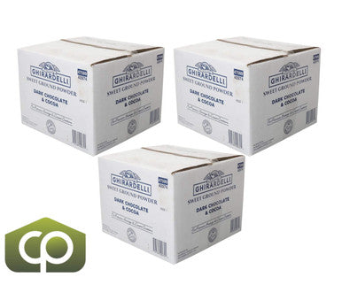 Ghirardelli 25 lb. (11.34 kg) Sweet Ground Dark Chocolate & Cocoa Powder(3/Case)