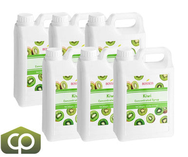Bossen Kiwi Bubble Tea Concentrated Syrup 64 fl. oz. (1.89 L) - Real Kiwi Juice,(6/Case)