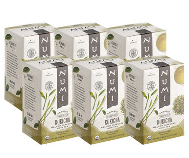 Numi Organic Kukicha Tea Bags: Brew Hot or Cold - 16/Box (6/Case)
