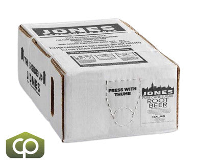 Jones Root Beer Soda Syrup 3 Gallon Bag in Box - Sweet and Smooth Classic Flavor