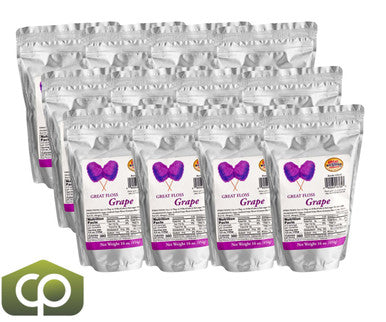 Great Western Great Floss Purple Grape Cotton Candy Concentrate Sugar - 1 lb. Container (12/Case)