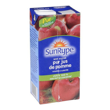 Sunrype Pure Apple Juice, Nfc 1L | 1L/Unit, 12 Units/Case
