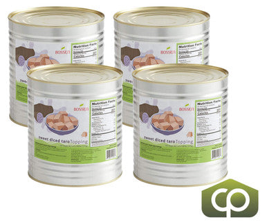 Bossen #10 Can Sweet Diced Taro Topping 7.28 lb. (3.3 kg) - 6/Case | Real Chunks