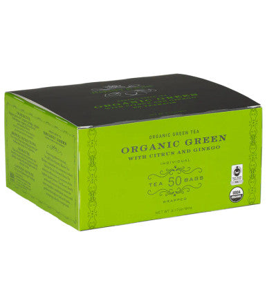 Harney & Sons Organic Green Citrus Ginkgo Light-Bodied Tea - 50/Box (6/Case)