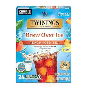 Twinings Unsweetened Delight Peach Iced Tea Single Serve  - 24/Box(4/CASE)