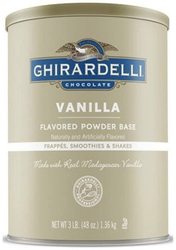 Ghirardelli Vanilla Flavored Frappe Beverage Base 3 lb
