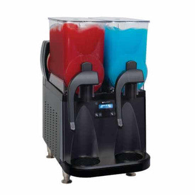 Bunn  Ultra NX Black Double 3 Gallon Slushy Machine with Flat Lids