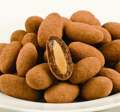 Cocoa Dusted Almonds Bulk Size 20 lbs/9.07 kgs