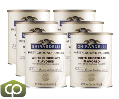 Ghirardelli 3.12 lb. (1.41 kg) Sweet Ground White Chocolate Flavored Powder(6/Case)