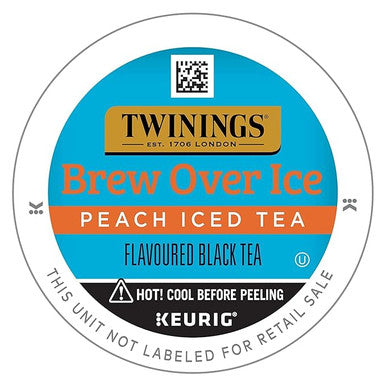 Twinings Unsweetened Delight Peach Iced Tea Single Serve  - 24/Box(4/CASE)