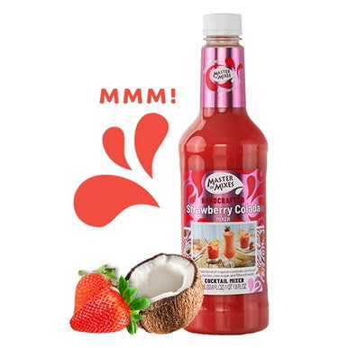 Master of Mixes 1 Liter Strawberry Colada Mix - Creamy Coconut (12/Case)