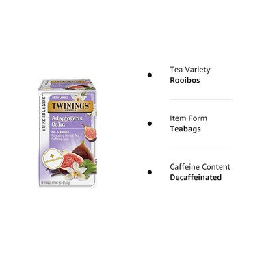 Twinings Calm Adaptogens Fig & Vanilla Herbal  Tea Bags - 18/Box (6/CASE)