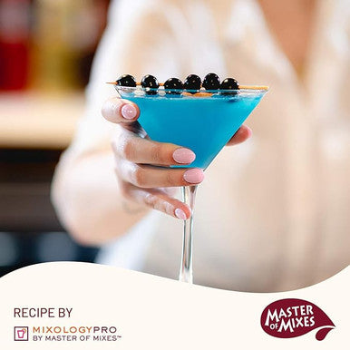 Master of Mixes 375 mL Blue Curacao Syrup - Sweet Orange Flavor (12/Case)