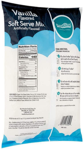 Frostline Vanilla Soft Serve Ice Cream Mix Lactose Free 6 lb | Waffle Cones 12pk & Rainbow Sprinkles