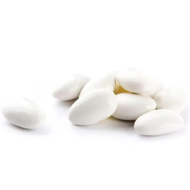 Jordan Almonds White Bulk Size 30 lbs/13.60 kgs