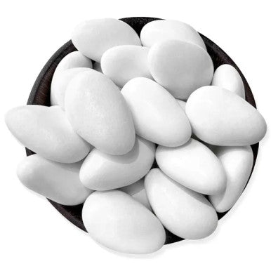 Jordan Almonds White Bulk Size 30 lbs/13.60 kgs