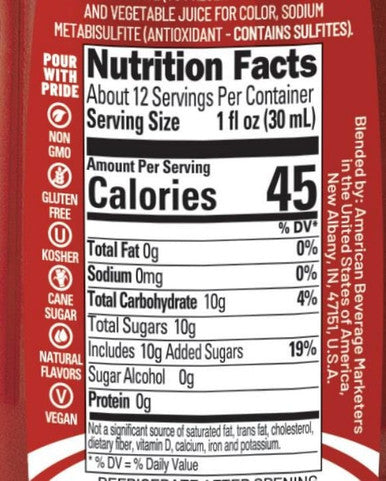 Master of Mixes 375 mL Old Fashioned Mix - Bold Blend of Dark Cherries (12/Case)
