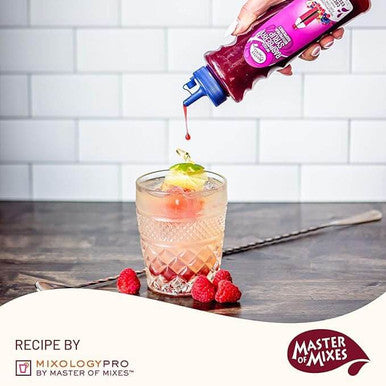 Master of Mixes 375 mL Raspberry Syrup - Rich Juicy Flavor (12/Case)
