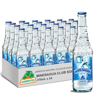 Jarritos Mineragua 370ml Sparkling Water Glass- 24/Case - Canadian Made