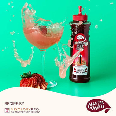 Master of Mixes 375 mL Strawberry Syrup - Rich Juicy Flavor (12/Case)
