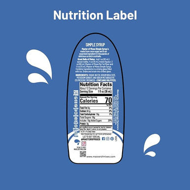 Master of Mixes Simple Syrup 375 mL - Pure Cane Sugar (12/Case)