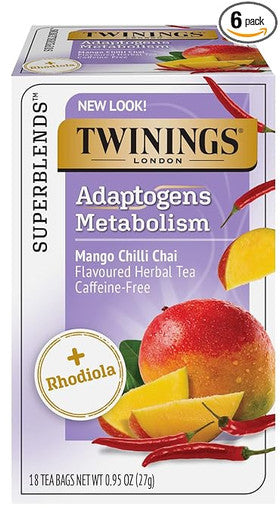 Twinings Boost Adaptogens, Mango Chili Chai Sweet & Spicy - 18/Box(6/CASE)