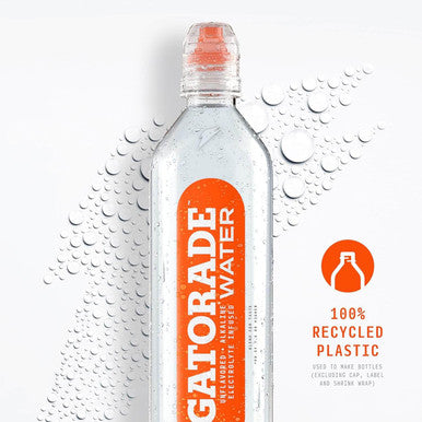 Gatorade Unflavoured Water with Sports Cap - 700ML (Pack of 12) - Canadian Made