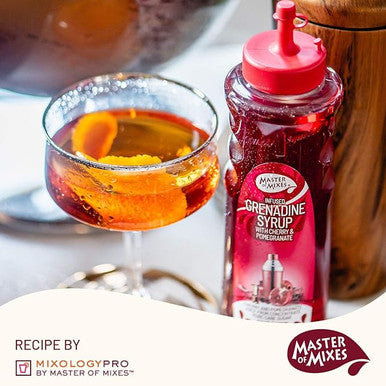 Master of Mixes 375 mL Grenadine Syrup - Authentic Pomegranate Flavor (12/Case)