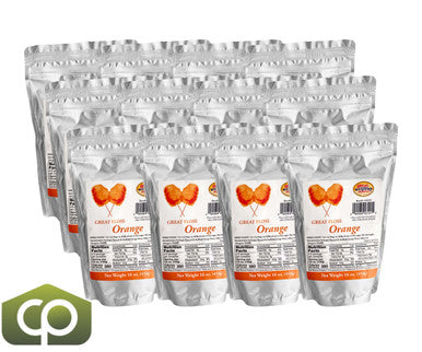 Great Western Great Floss Orange Cotton Candy Concentrate Sugar - 1 lb. Container (12/Case)