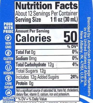 Master of Mixes 375 mL Blue Curacao Syrup - Sweet Orange Flavor (12/Case)