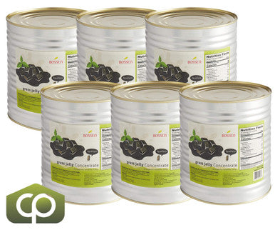 Bossen #10 Can Grass Jelly Liquid Concentrate 6.17 lb. (2.8 kg) - 6/Case | Smooth