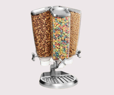 Rosseto EZ-PRO 3.8 Liter, 4 Canister Carousel Food Dispenser - Precise Dispensing Convenience