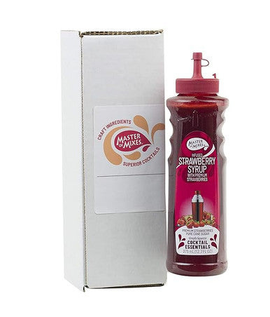 Master of Mixes 375 mL Strawberry Syrup - Rich Juicy Flavor (12/Case)