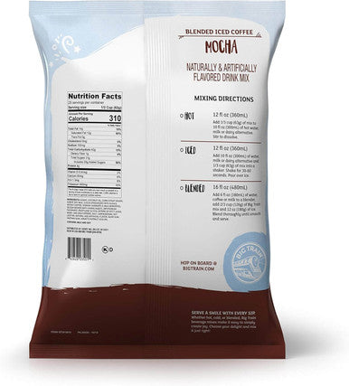 Big Train 3.5 lb. Rich and Smooth Mocha Blended Ice Coffee Mix