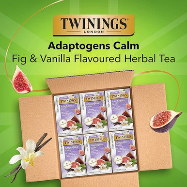 Twinings Calm Adaptogens Fig & Vanilla Herbal  Tea Bags - 18/Box (6/CASE)