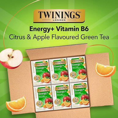 Twinings Superblends Energy Boost Citrus & Apple Green Tea- 16/Box(6/CASE)