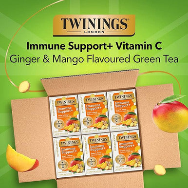Twinings Superblends Immune Boosting Ginger & Mango Tea- 16/Box