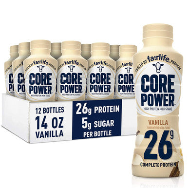 Core Power Fairlife High Protein Vanilla Milk 14oz (12-Pack)