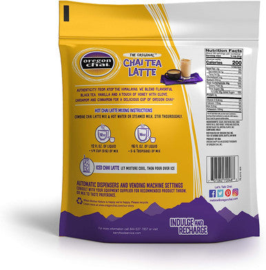 Oregon Chai Original Chai Tea Latte Dry Mix 3 lb. (4/Case)