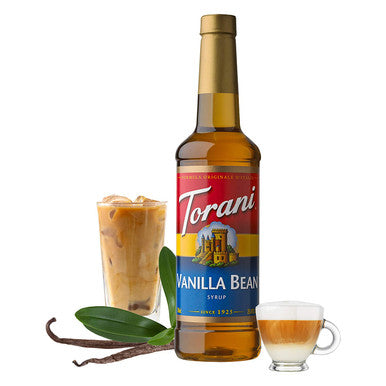 Torani Vanilla Bean Syrup, 25.4 Ounces With Pumps Bundle (Pack of 4)
