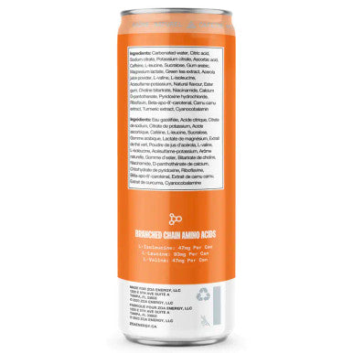 ZOA ZERO SUGAR ENERGY DRINK Wild Orange 12oz/355ml (12/Pack)