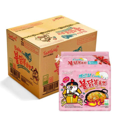 Samyang Buldak Hot Chicken Flavor Ramen Carbonara 130g & BONUS Sauce  | Pack of 40