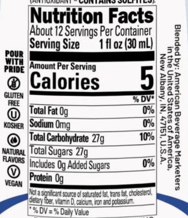 Master of Mixes Simple Syrup Lite 375 mL - Sweet Tast (12/Case)