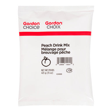Gordon Choice GFS Peach Drink Mix, Crystal Bulk | 425G/Unit, 12 Units/Case